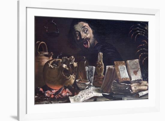 Magic Scene with Self Portrait-Pieter Van Laer-Framed Premium Giclee Print