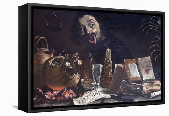 Magic Scene with Self Portrait-Pieter Van Laer-Framed Stretched Canvas