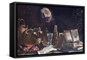 Magic Scene with Self Portrait-Pieter Van Laer-Framed Stretched Canvas