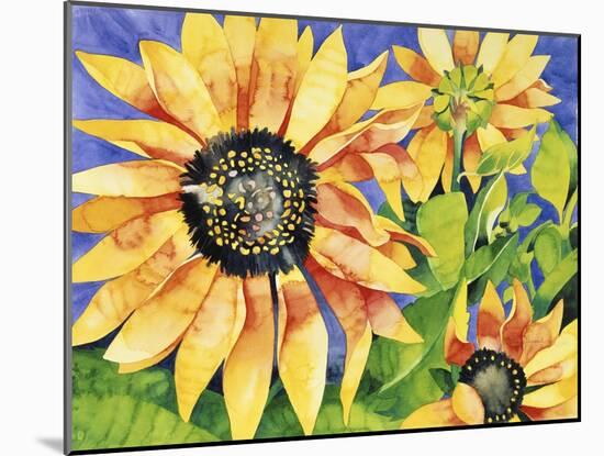 Magic Sunflowers-Mary Russel-Mounted Giclee Print