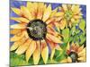 Magic Sunflowers-Mary Russel-Mounted Giclee Print