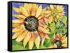 Magic Sunflowers-Mary Russel-Framed Stretched Canvas