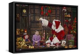 Magic Surprise-Santa’s Workshop-Framed Stretched Canvas