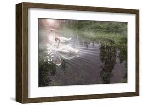 Magic Swan-Steve Hunziker-Framed Art Print