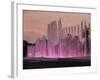 Magic Water Circuit in La Reserva Park, sunset, Lima, Peru, South America-Karol Kozlowski-Framed Photographic Print