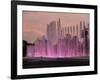 Magic Water Circuit in La Reserva Park, sunset, Lima, Peru, South America-Karol Kozlowski-Framed Photographic Print