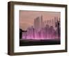 Magic Water Circuit in La Reserva Park, sunset, Lima, Peru, South America-Karol Kozlowski-Framed Photographic Print