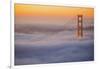 Magical Drift, Golden Gate Bridge Fog and Early Morning Light, San Francisco-Vincent James-Framed Photographic Print