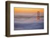 Magical Drift, Golden Gate Bridge Fog and Early Morning Light, San Francisco-Vincent James-Framed Photographic Print