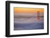 Magical Drift, Golden Gate Bridge Fog and Early Morning Light, San Francisco-Vincent James-Framed Photographic Print