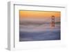 Magical Drift, Golden Gate Bridge Fog and Early Morning Light, San Francisco-Vincent James-Framed Photographic Print