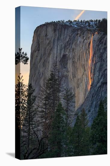 Magical Fire Falling, Horsetail Falls at Firefall, Yosemite National Park-Vincent James-Stretched Canvas