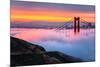 Magical First Light and Fog at Golden Gate Bridge, San Francisco-Vincent James-Mounted Photographic Print