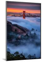 Magical Fog and Sunrise Light, Golden Gate Bridge, San Francisco-Vincent James-Mounted Photographic Print