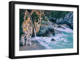 Magical McWay Waterfall and Beach Scene, Big Sur California Coast-Vincent James-Framed Photographic Print