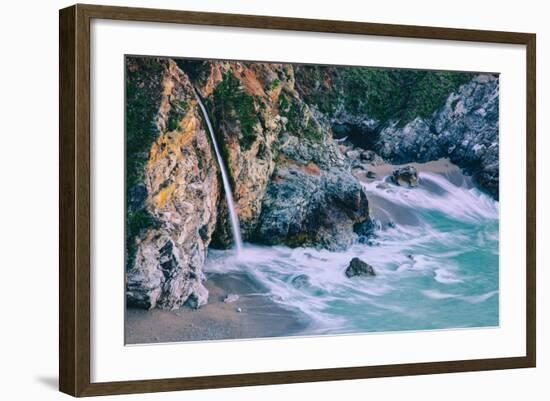 Magical McWay Waterfall and Beach Scene, Big Sur California Coast-Vincent James-Framed Photographic Print