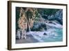 Magical McWay Waterfall and Beach Scene, Big Sur California Coast-Vincent James-Framed Photographic Print