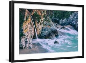 Magical McWay Waterfall and Beach Scene, Big Sur California Coast-Vincent James-Framed Photographic Print