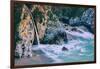 Magical McWay Waterfall and Beach Scene, Big Sur California Coast-Vincent James-Framed Photographic Print