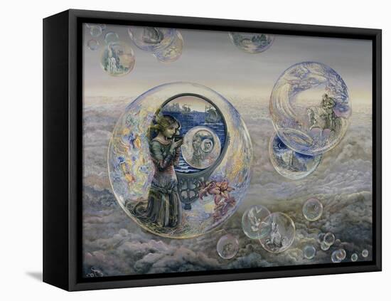 Magical Mirror Bubbles-Josephine Wall-Framed Stretched Canvas
