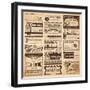 Magical Newspaper Page with Classifieds - Perfect for Halloween-shootandwin-Framed Art Print