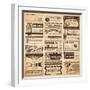 Magical Newspaper Page with Classifieds - Perfect for Halloween-shootandwin-Framed Art Print