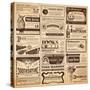 Magical Newspaper Page with Classifieds - Perfect for Halloween-shootandwin-Stretched Canvas