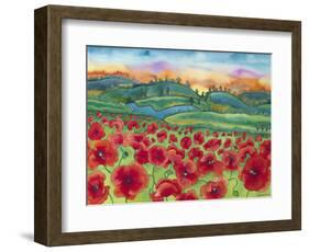 Magical Poppy Field-Carissa Luminess-Framed Giclee Print