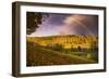 Magical Rainbow and Autumn Ranch, Vermont, New England Fall Color-Vincent James-Framed Photographic Print