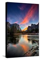 Magical Sunrise at Valley View, Yosemite National Park-Vincent James-Stretched Canvas
