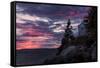 Magical Sunset at Bass Harbor Lighthouse, Maine-Vincent James-Framed Stretched Canvas