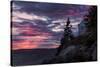 Magical Sunset at Bass Harbor Lighthouse, Maine-Vincent James-Stretched Canvas