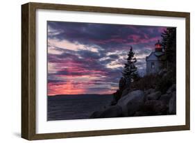 Magical Sunset at Bass Harbor Lighthouse, Maine-Vincent James-Framed Photographic Print