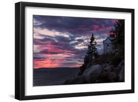 Magical Sunset at Bass Harbor Lighthouse, Maine-Vincent James-Framed Photographic Print