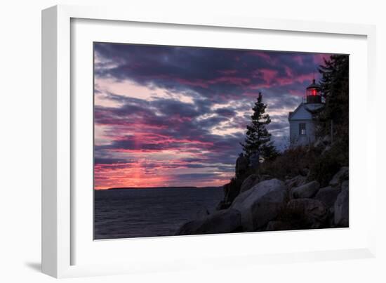 Magical Sunset at Bass Harbor Lighthouse, Maine-Vincent James-Framed Photographic Print
