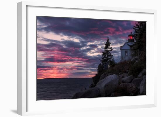 Magical Sunset at Bass Harbor Lighthouse, Maine-Vincent James-Framed Photographic Print