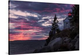 Magical Sunset at Bass Harbor Lighthouse, Maine-Vincent James-Stretched Canvas