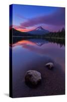 Magical Sunset at Trillium Lake, Mount Hood, Oregon, Pacific Northwest-Vincent James-Stretched Canvas