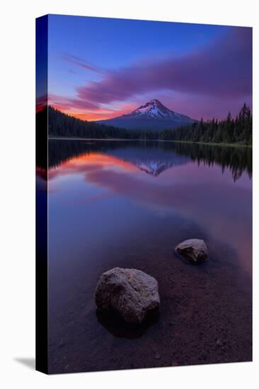 Magical Sunset at Trillium Lake, Mount Hood, Oregon, Pacific Northwest-Vincent James-Stretched Canvas