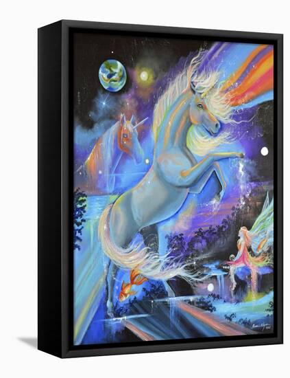 Magical Unicorn-Sue Clyne-Framed Stretched Canvas