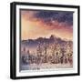 Magical Winter Landscape, Background with Some Soft Highlights and Snow Flakes-standret-Framed Photographic Print