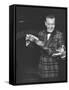 Magician at French Casino Does Sleight of Hand Tricks-Peter Stackpole-Framed Stretched Canvas