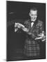 Magician at French Casino Does Sleight of Hand Tricks-Peter Stackpole-Mounted Photographic Print