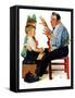 "Magician" or "Card Tricks", March 22,1930-Norman Rockwell-Framed Stretched Canvas