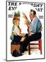 "Magician" or "Card Tricks" Saturday Evening Post Cover, March 22,1930-Norman Rockwell-Mounted Giclee Print