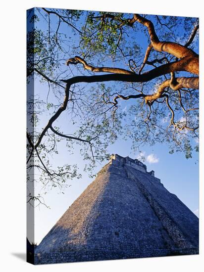 Magician's Pyramid, Uxmal, Yucatan State, Mexico-Paul Harris-Stretched Canvas