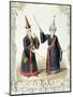 Magicians at the Carnival in Berlin, 1836-null-Mounted Giclee Print