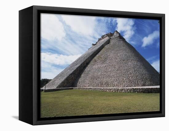 Magicians Pyramid at the Mayan Site of Uxmal, UNESCO World Heritage Site, Uxmal, Yucatan, Mexico-Robert Harding-Framed Stretched Canvas