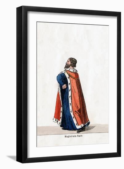 Magistrate, Costume Design for Shakespeare's Play, Henry VIII, 19th Century-null-Framed Giclee Print