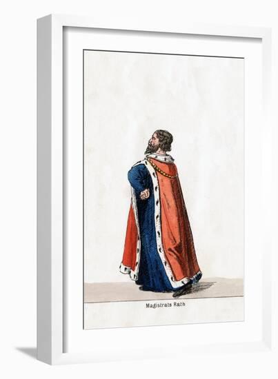 Magistrate, Costume Design for Shakespeare's Play, Henry VIII, 19th Century-null-Framed Giclee Print